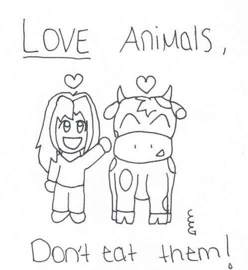 Love animals, don't eat them. by Death-Cherry on DeviantArt