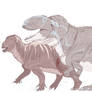 GIganotosaurus Carolini on a Iguanodon hunt