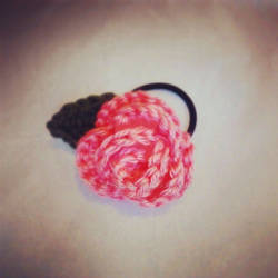 Crochet Rose Hair Band