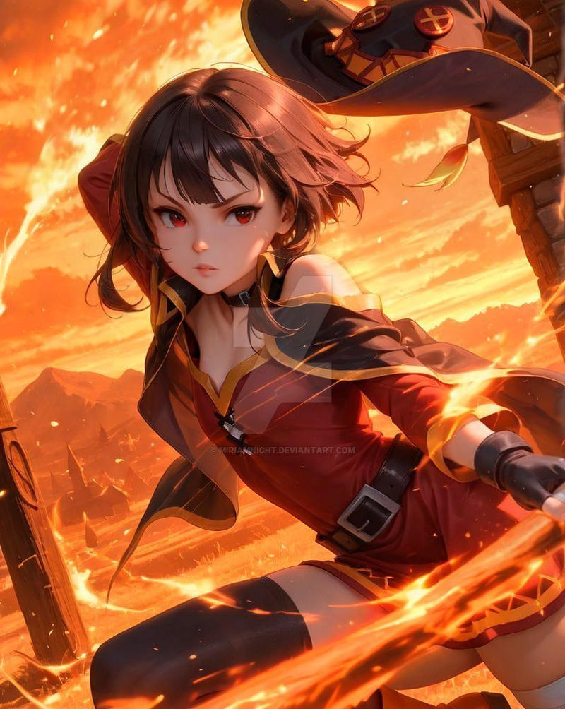 Fall Megumin Megumin by MiriamNight on DeviantArt