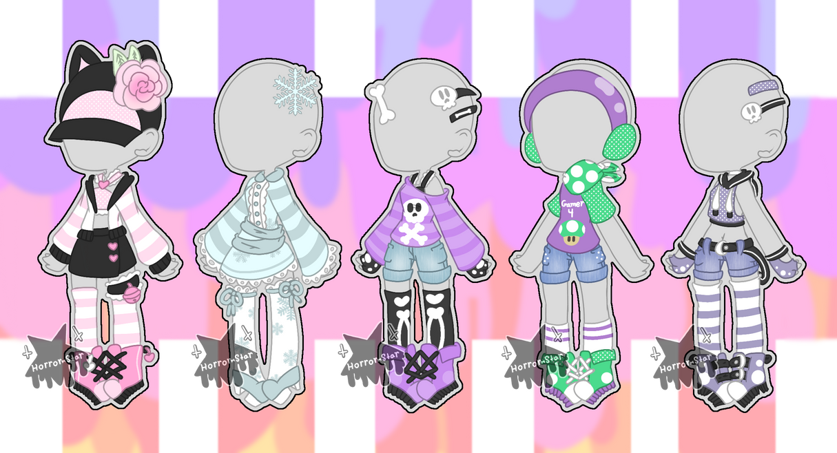 Mixed Mini Outfit Batch (closed!) by spookiigalaxii on DeviantArt