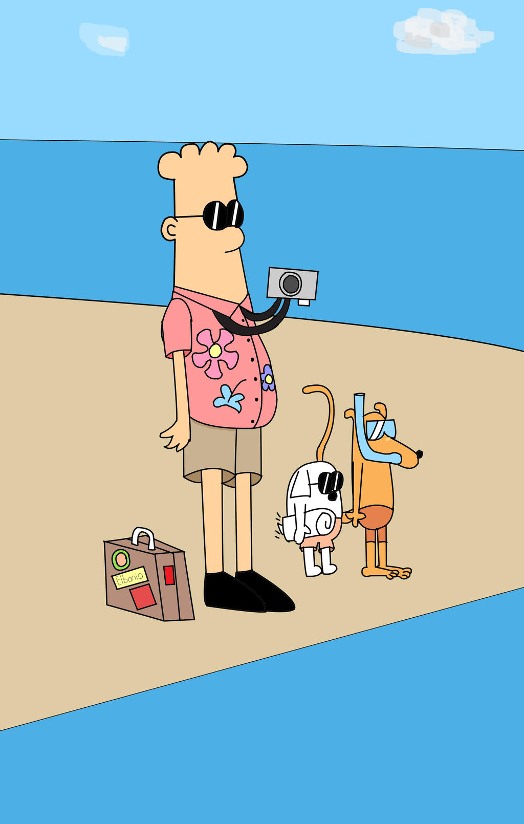 Dilbert on Vacation by Fedorable-Art on DeviantArt