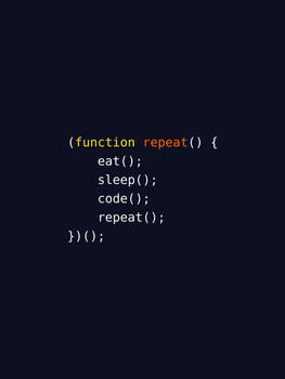 Eat, Sleep, Code, Repeat (poster format)