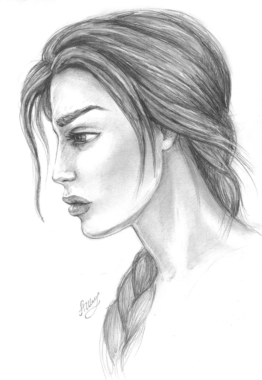 Lara Croft portrait by alineshenon on DeviantArt