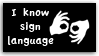 I Know Sign Language Stamp