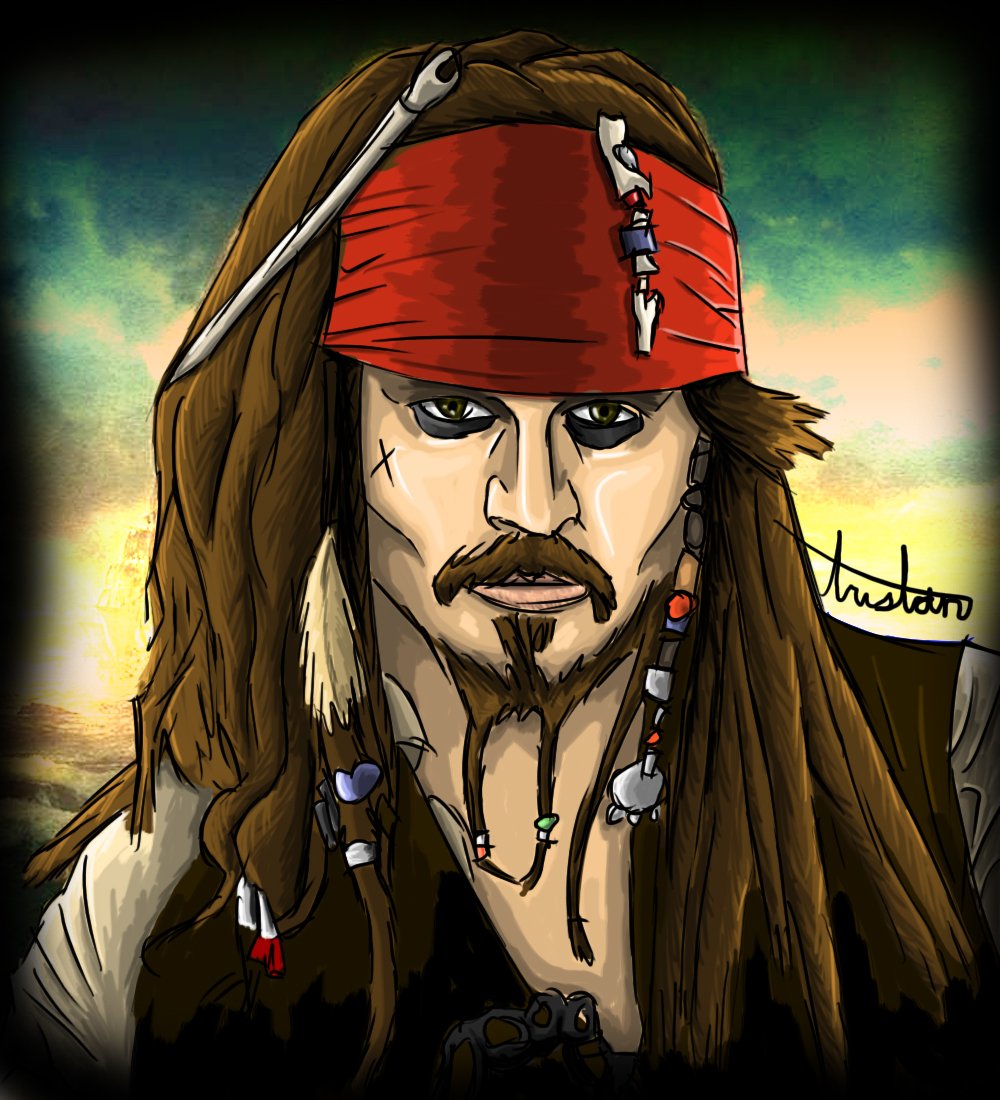 Jack Sparrow digital drawing/painting by Laduski on DeviantArt