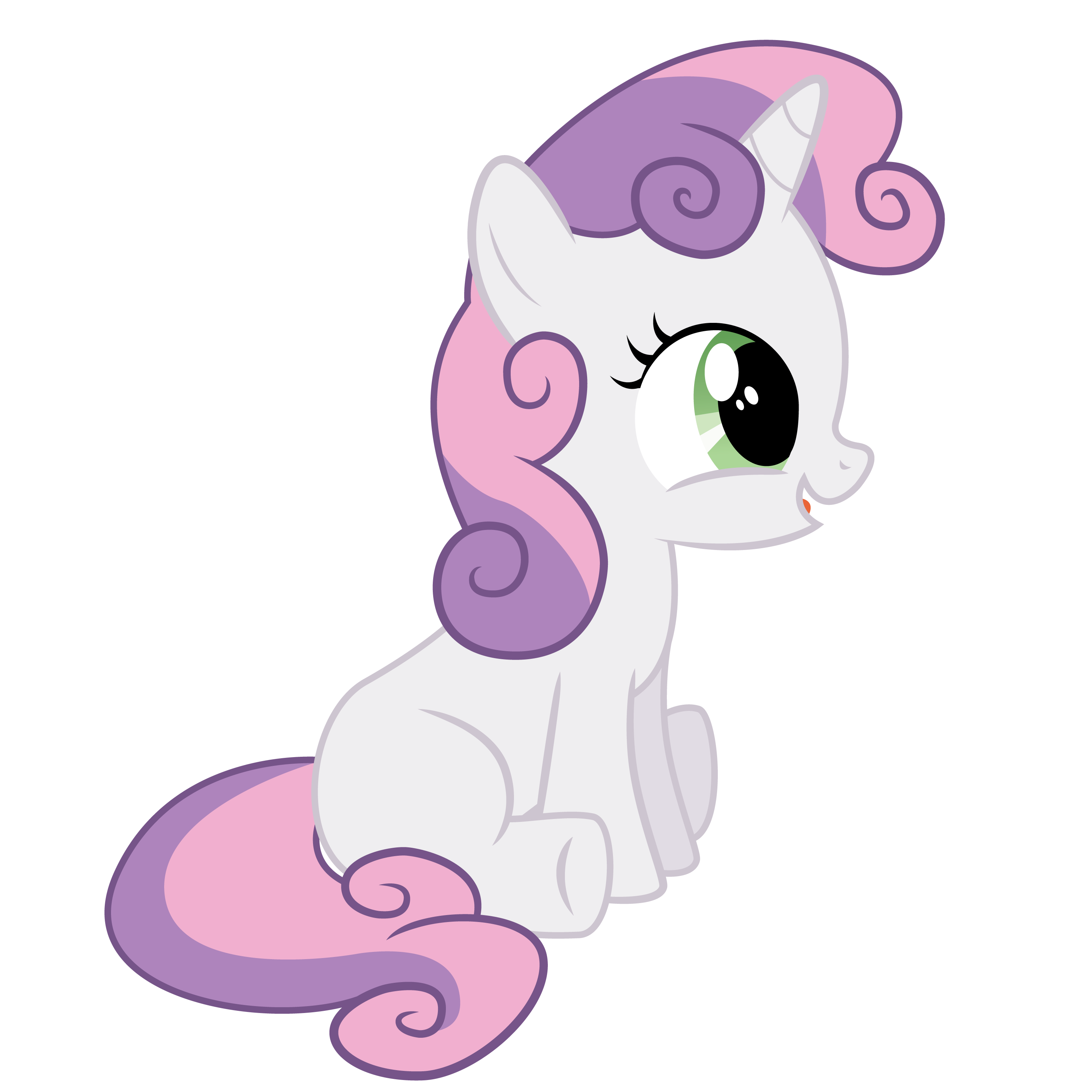 Sweetie Belle Sitting Happy