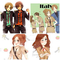 Italian love( Hetalia X Nyotalia)