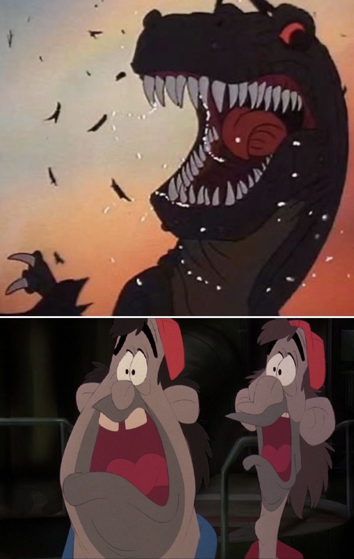 Sharptooth Rocks Sharptooth scares Tony and Ralph by Gatofh on DeviantArt