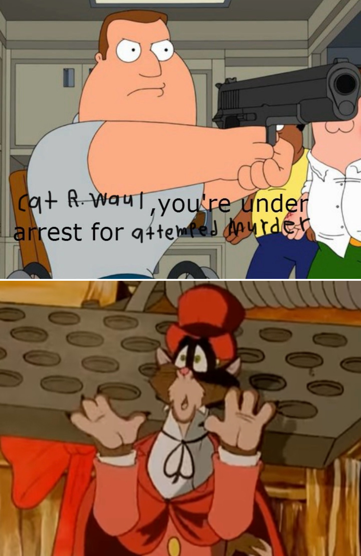 Joe Swanson arrests Cat R. Waul by Gatofh on DeviantArt