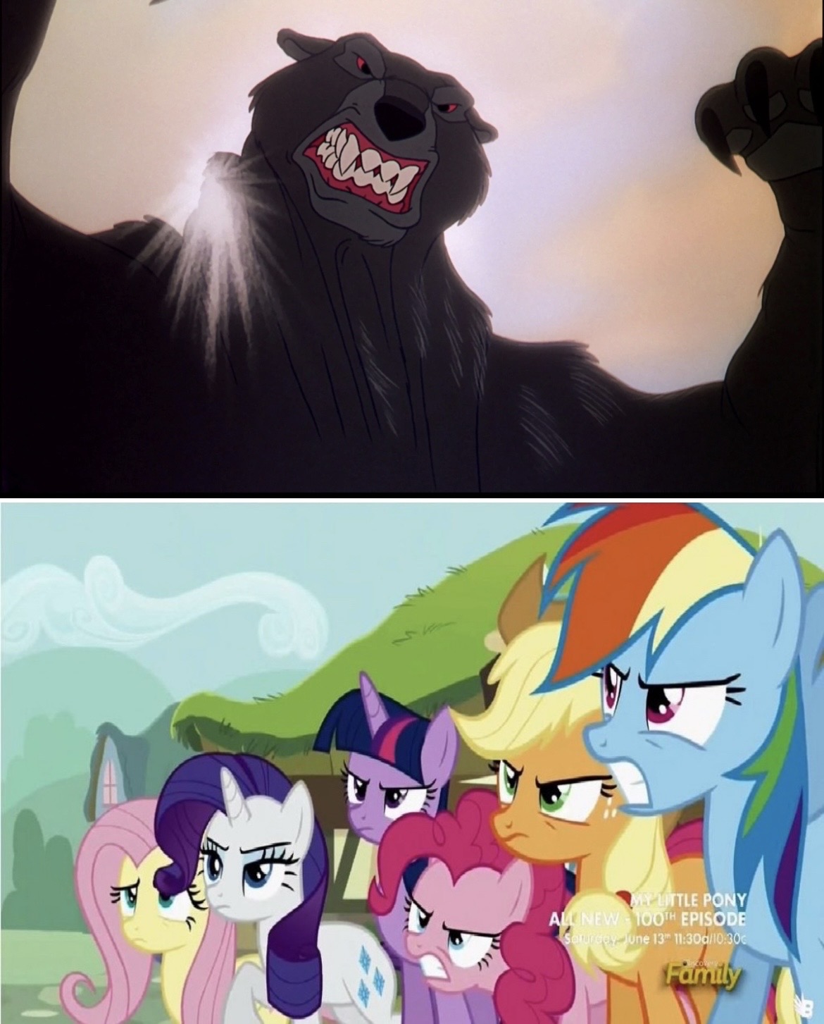 The Mane Six ready to fight the Bear by Gatofh on DeviantArt