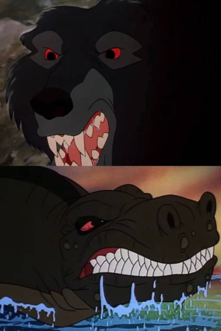 Sharptooth Rabbit Character The Bear sees Sharptooth in his territory. by Gatofh on DeviantArt