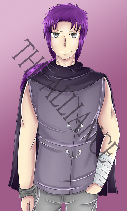 Oc Commission A Purple Haired Guy By Azurextwilight Rllz On