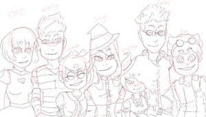 Botanical Witch Family Lineart