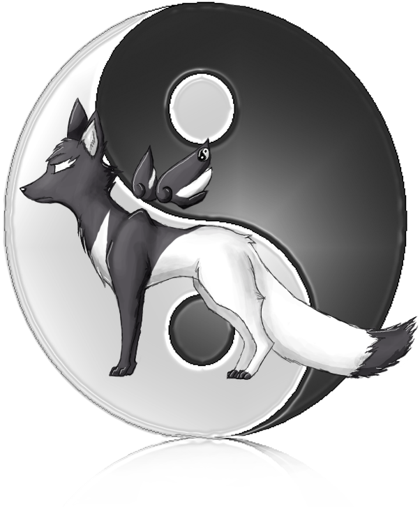 Fox Therian Ying Yang Picture Frame