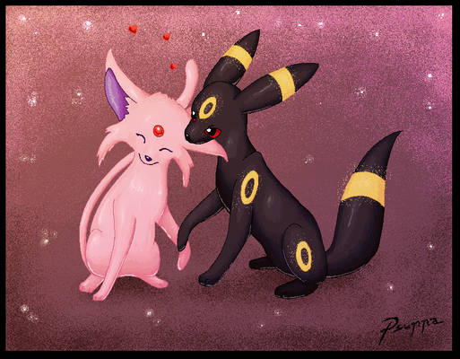 MS PAINT Espeon and Umbreon -recorded-