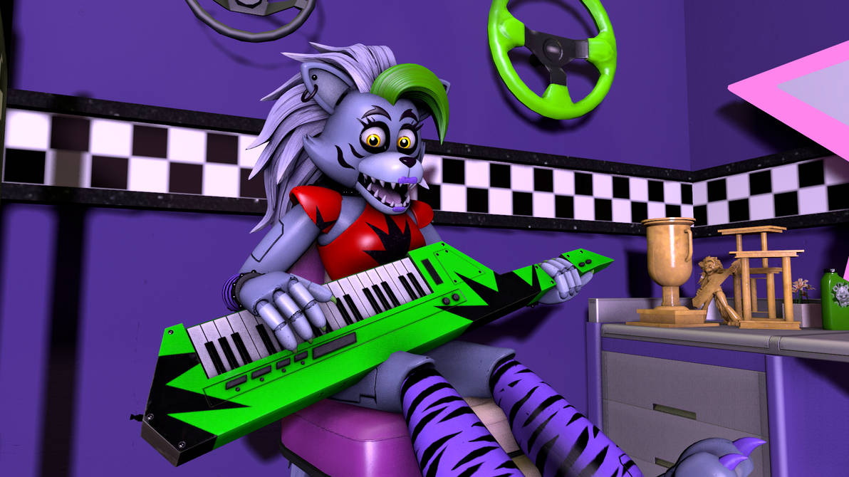 Roxy plays her Keytar in her room by paulertyp on DeviantArt