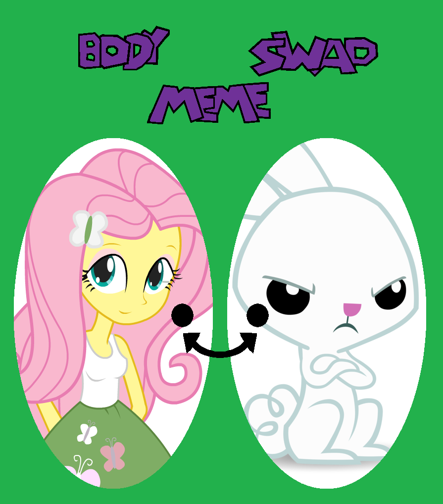 Equestria girls Fluttershy Angel switch bodies