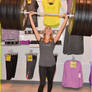 Heidi Klum barbell lift