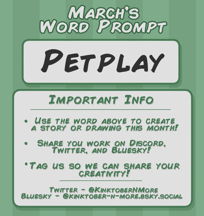 Prompt Word Sign - March 2024 by pyperhaylie on DeviantArt