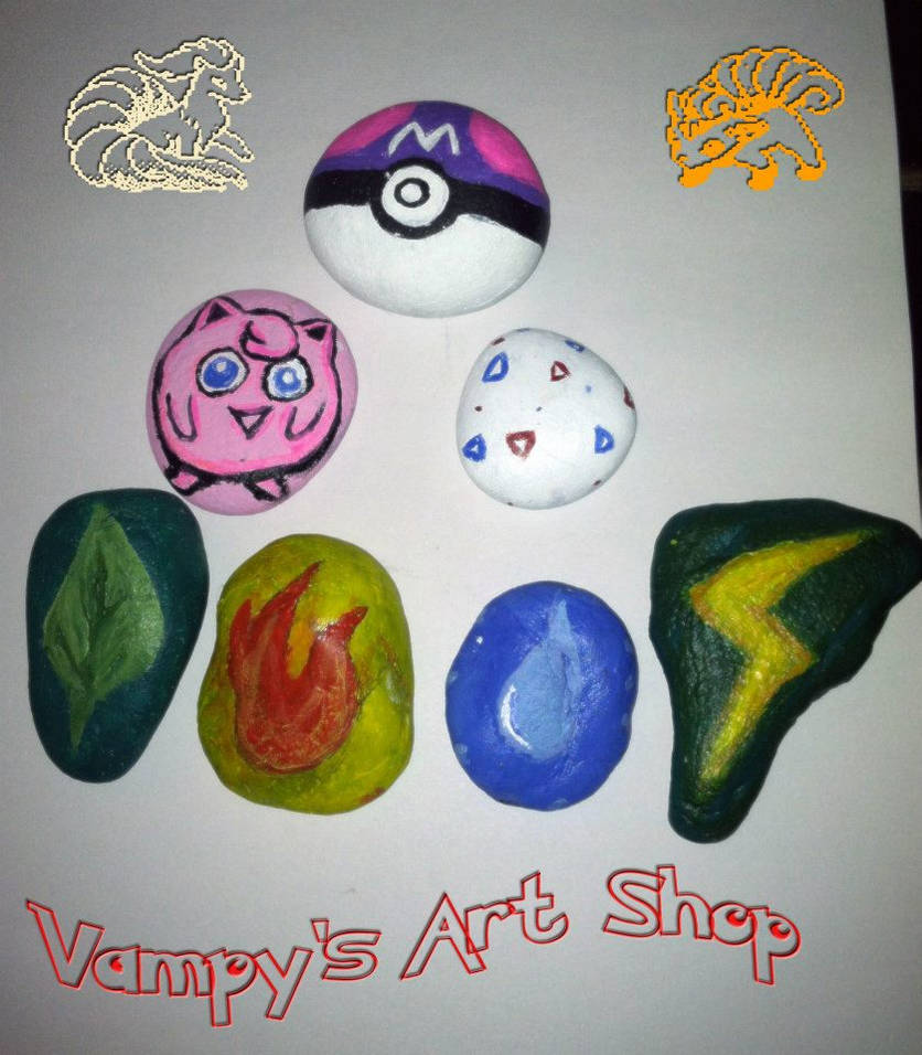 Pokemon Rock Art by f69696969696969 on DeviantArt