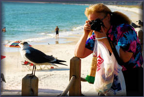 The bag lady at work... LOL