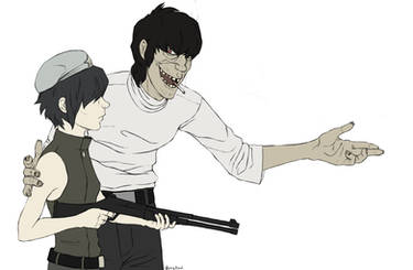 Murdoc and cyborg Noodle