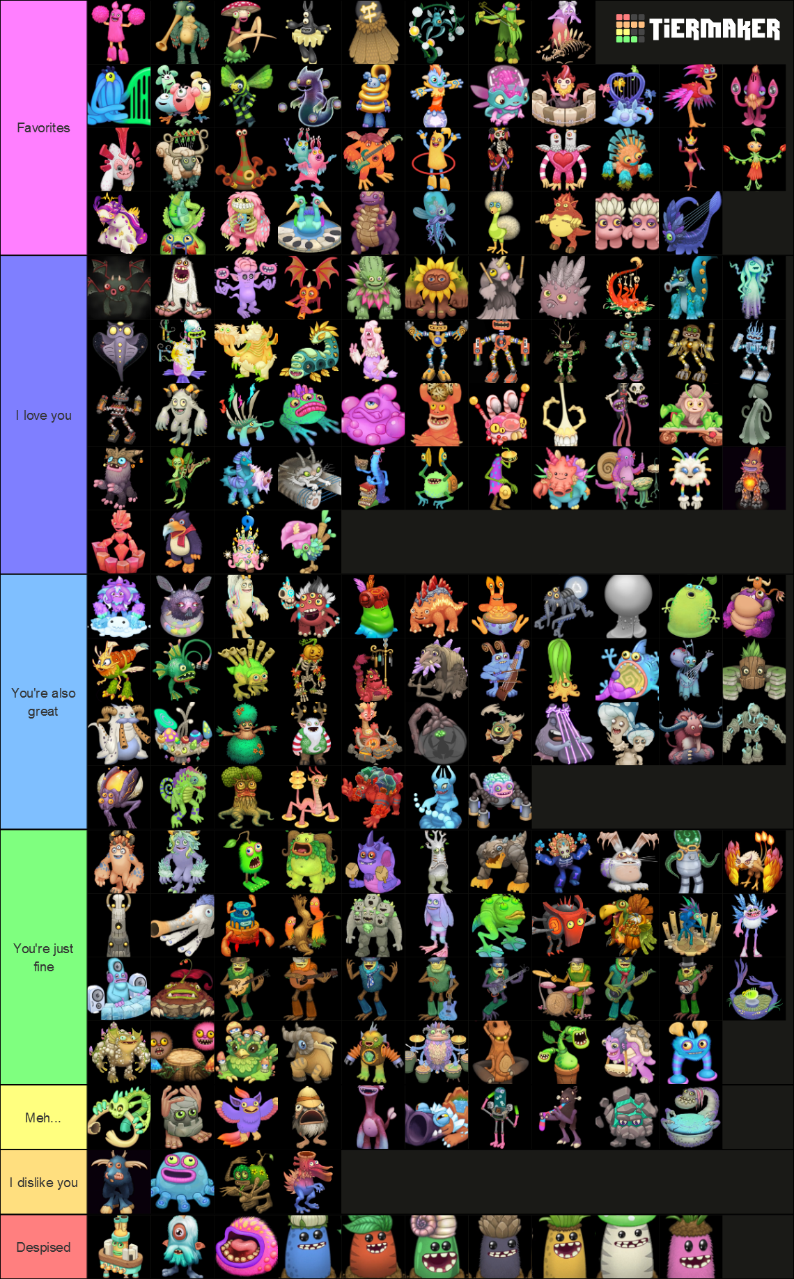 Create a ALL Wubbox - My Singing Monsters (New Gold Island) Tier List -  TierMaker