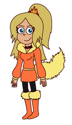 Marta with a Flareon outfit