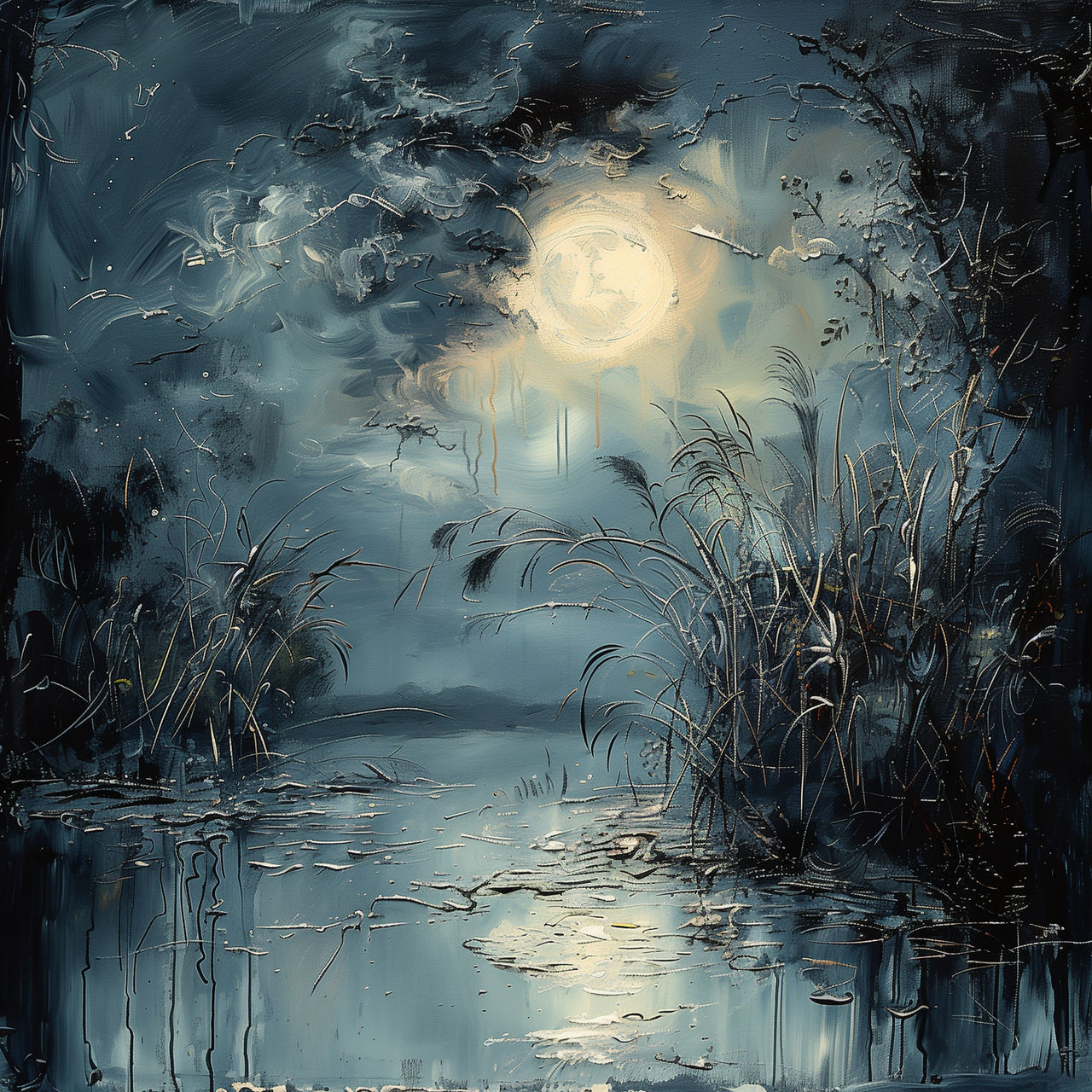 River Reeds In Moonlight 2 by Straygator69 on DeviantArt