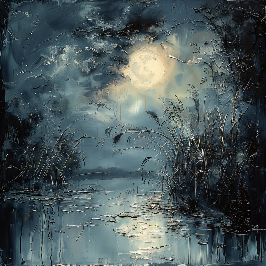River Reeds In Moonlight 2 by Straygator69 on DeviantArt