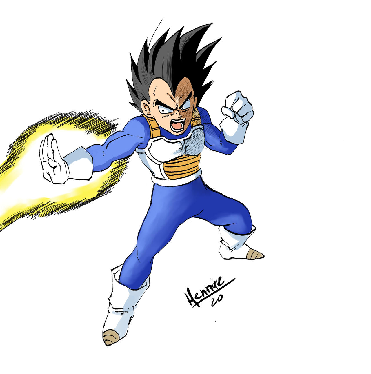Vegeta Big Bang Attack by Henhitto on DeviantArt