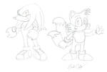 Knuckles and Tails concept art by FirebirdPhoenix87