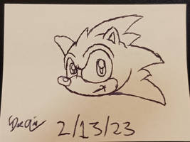 Ultimate Sonic head sketch update