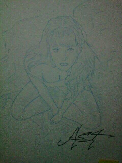 Blue sketch...preink