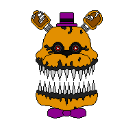 Nightmare fredbear pixel art