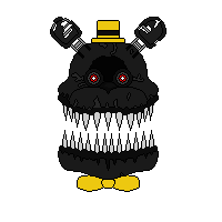 Five Nights at Freddys 4 - Nightmare Fredbear - Pixel art Poster