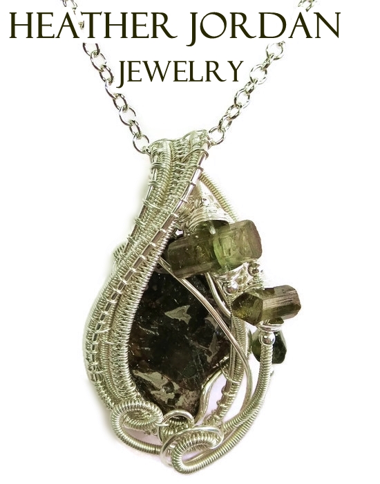 Wire-Wrapped Seymchan Pallasite Meteorite Pendant