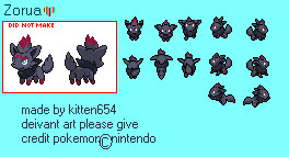 Zorua MD spites by kitten654