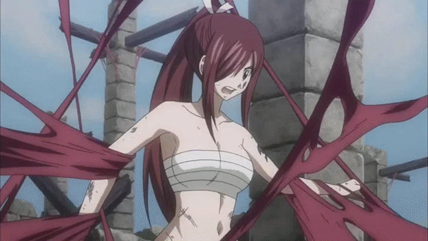 Erza Being Absorbed GIF