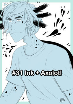 Inktober #31 [ink + axolotl]