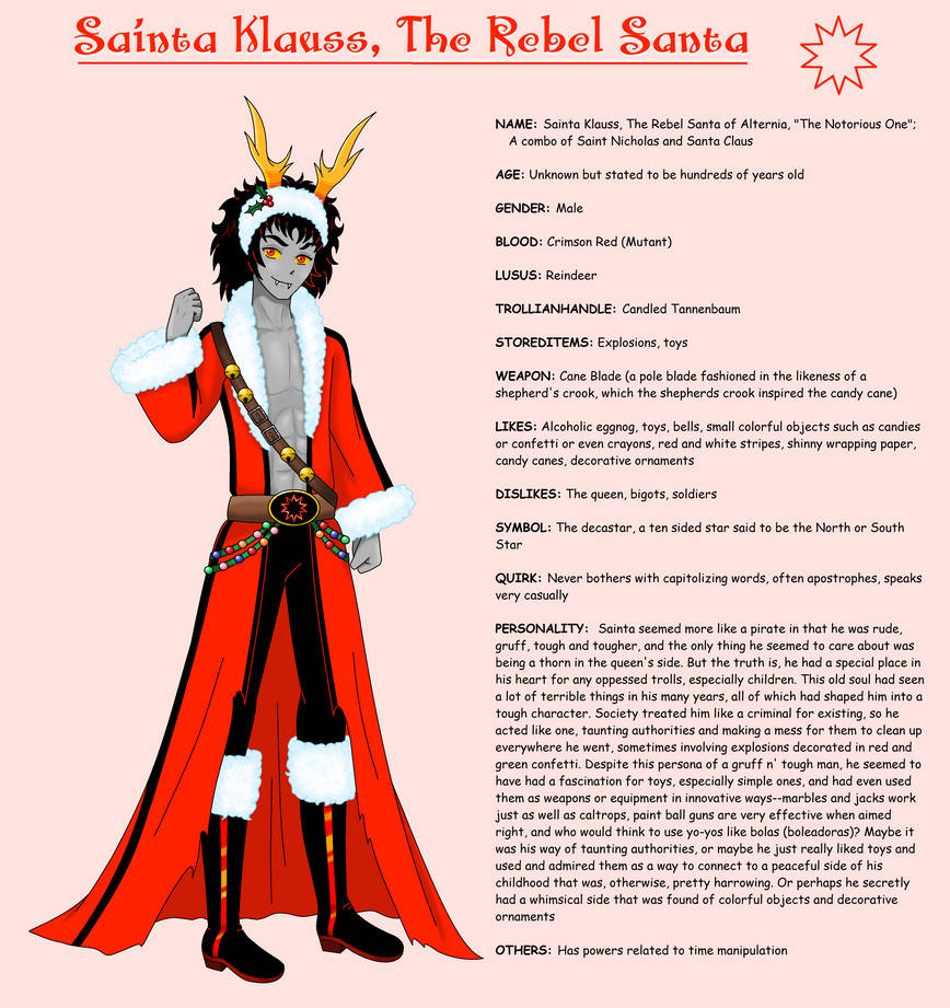 Santa Kulp Sainta Klauss, The Rebel Santa by LuckyLadyXandra on DeviantArt