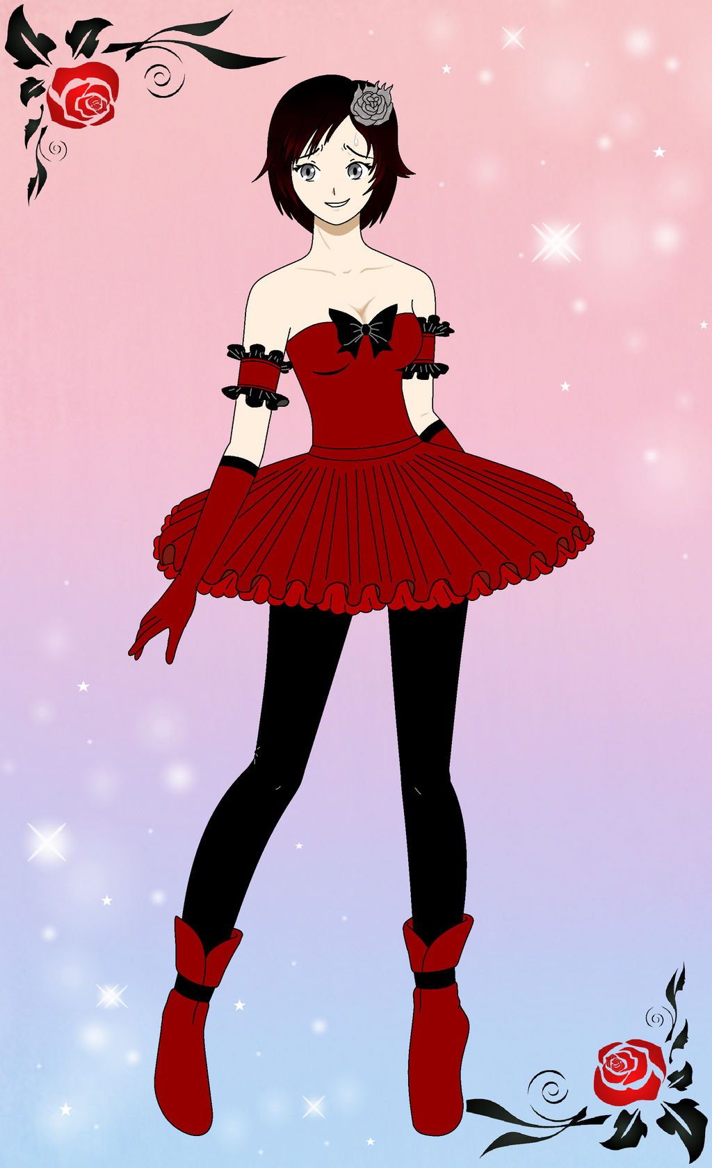 A Ruby Rose Red Ballerina