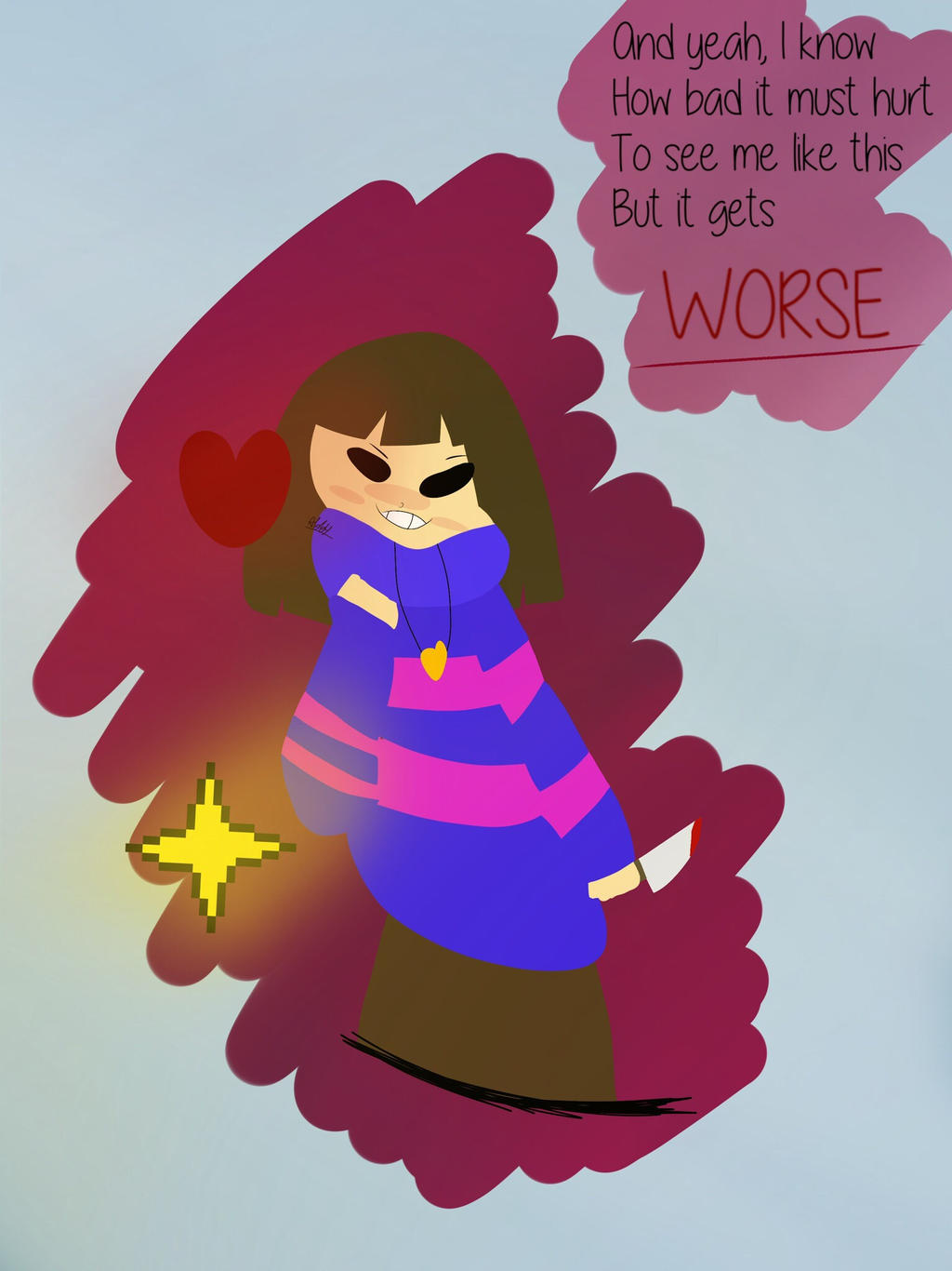 Frisk Getting Slaughtered Genocide Frisk by GMJAbby on DeviantArt