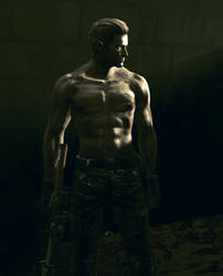 Wesker shirtless