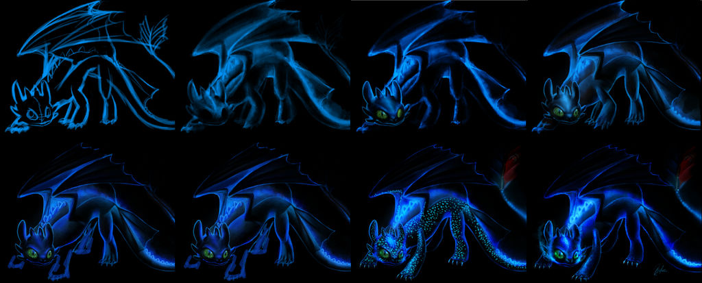 Toothless Combo Toothless in Progress by MidnightFedora on DeviantArt