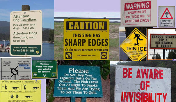 A Collection of Funny Signs