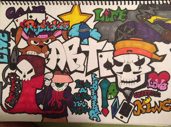 Graffiti sketch book title page