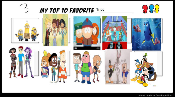 Trios Top 40 Favorite Trios Part 4 by MikeyOgude1119 on DeviantArt