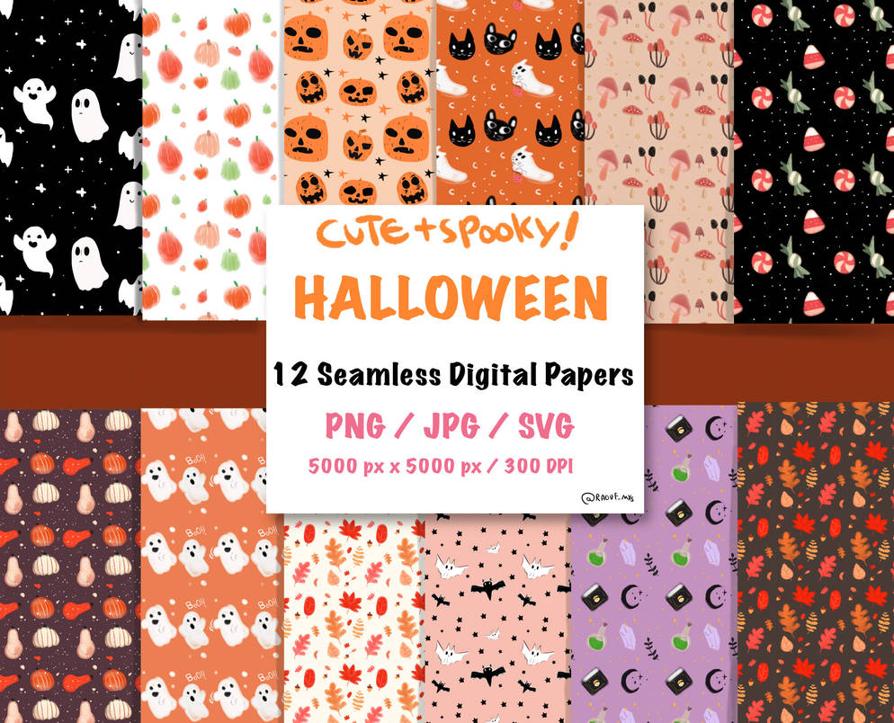 Cute Spooky Patterns Pack ( Halloween Special ) by raouf-mxs on DeviantArt